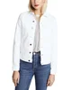 Fashion soft denim 100% cotton white long sleeves jacket for women
