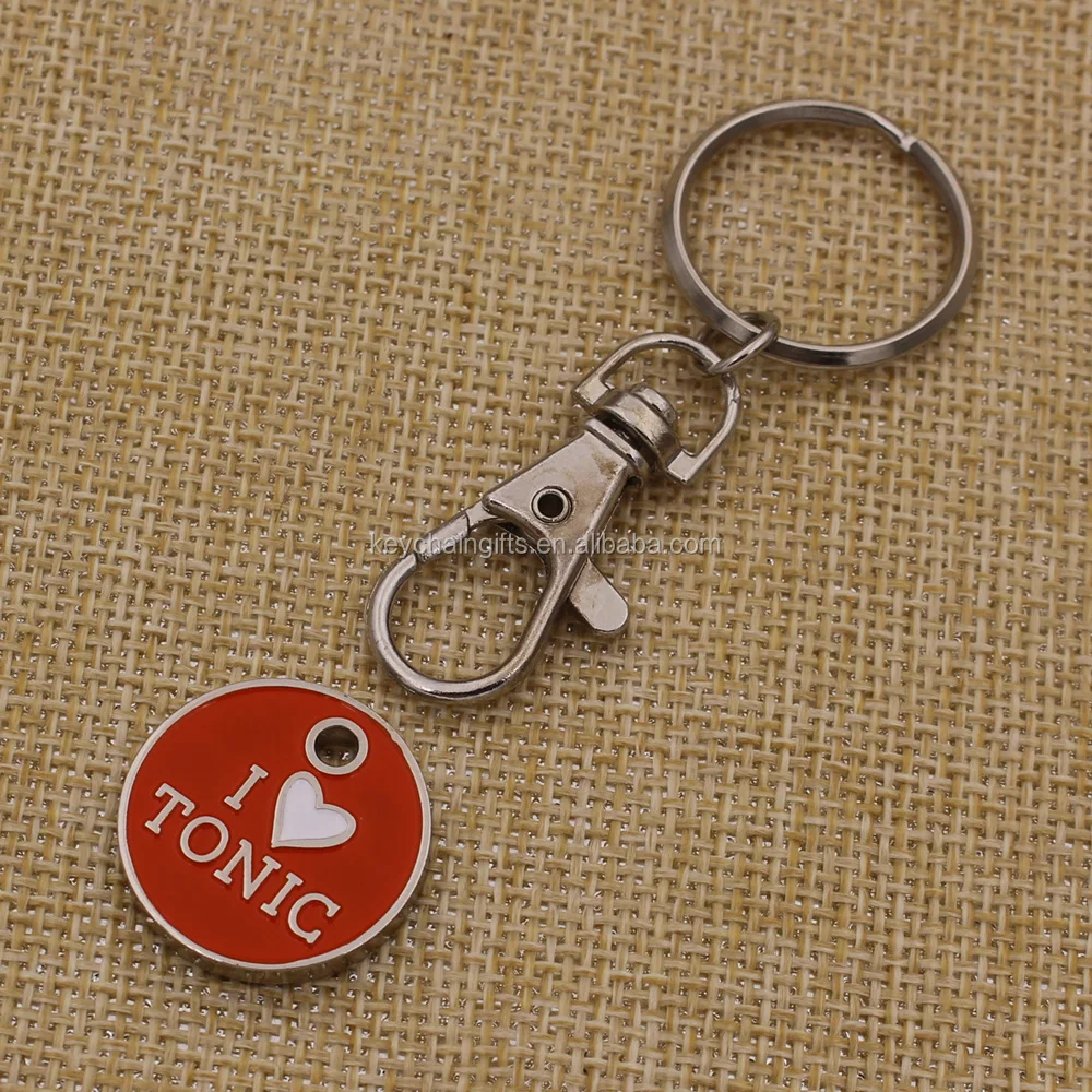 Custom Metal Laser Engraved Logo Canadian Shopping Cart Token Keychain