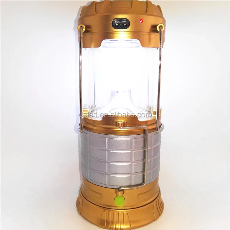 Solar powered led camping lantern folding rechargeable emergency light 8288