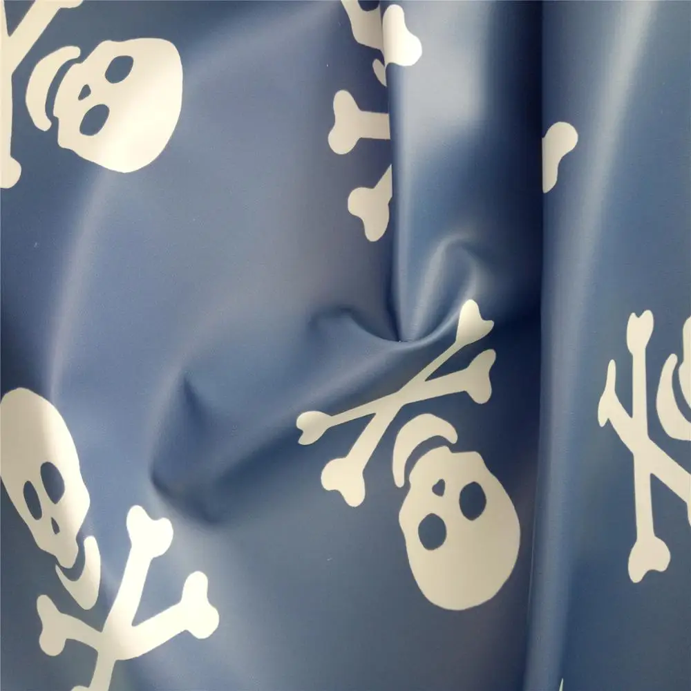 
New Skullcandy design blue color 100%Polyester Tear-Resistant and waterproof Release Paper woven fabric 