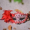 hot sale halloween party carnival mardi gras princess rhinestone flower feather venetian lace mask wholesale