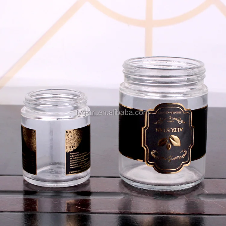 80ml 110ml 200ml Luxury Small Glass Jar Rose Gold Lid For Spice Food Honey Buy Glass Jars With
