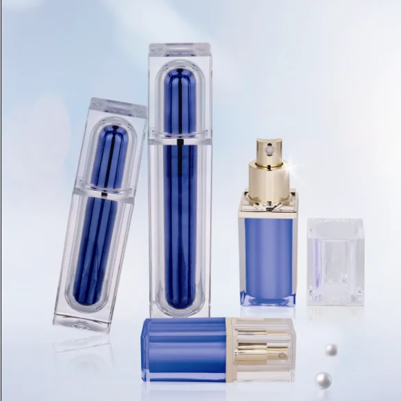 15 毫升蓝色注射器形状丙烯酸无气血清瓶