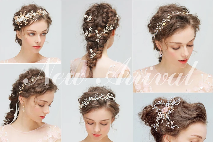 2 Hours Replied Wedding Accessories Bridal Hair Clip Alloy Flowers And Leaves With Rhinestone Headpieces Hair Jewelry