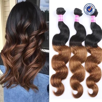 Ms Mary 1b 4 Body Wave Two Tone Ombre Colored Brazilian Hair