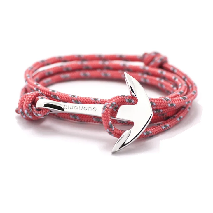 Adjustable Custom Color Nylon Rope Bracelet Unisex Jewelry Custom Hook