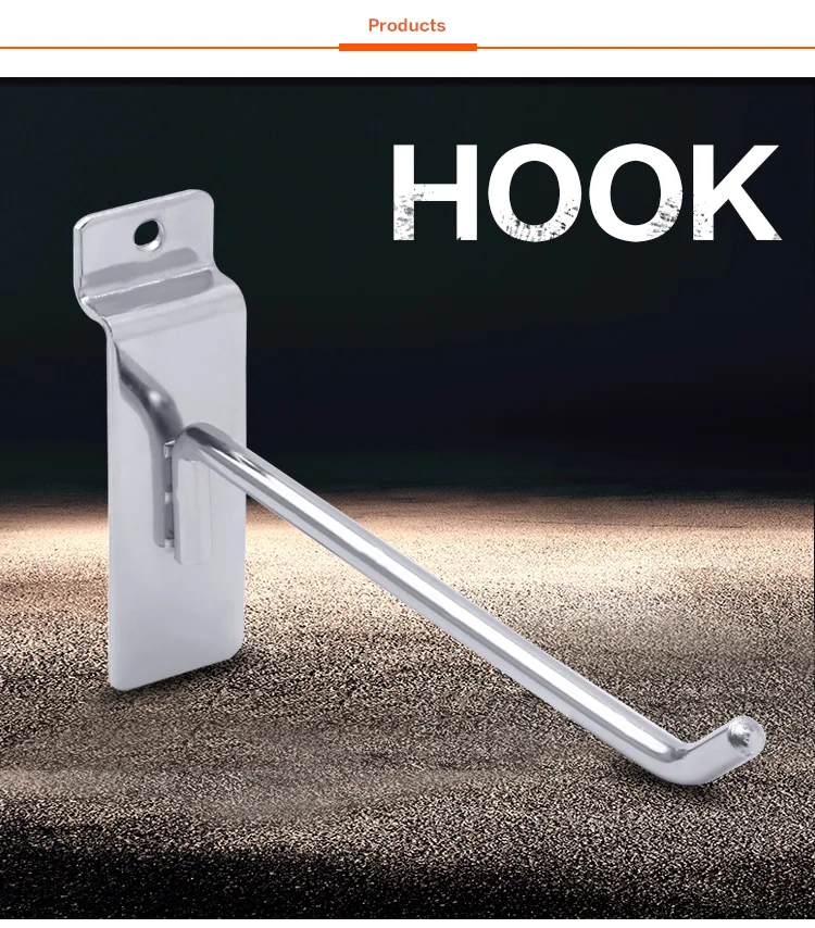 STOCK Retail small wholesale shopping mall usage slatwall display metal wire hook