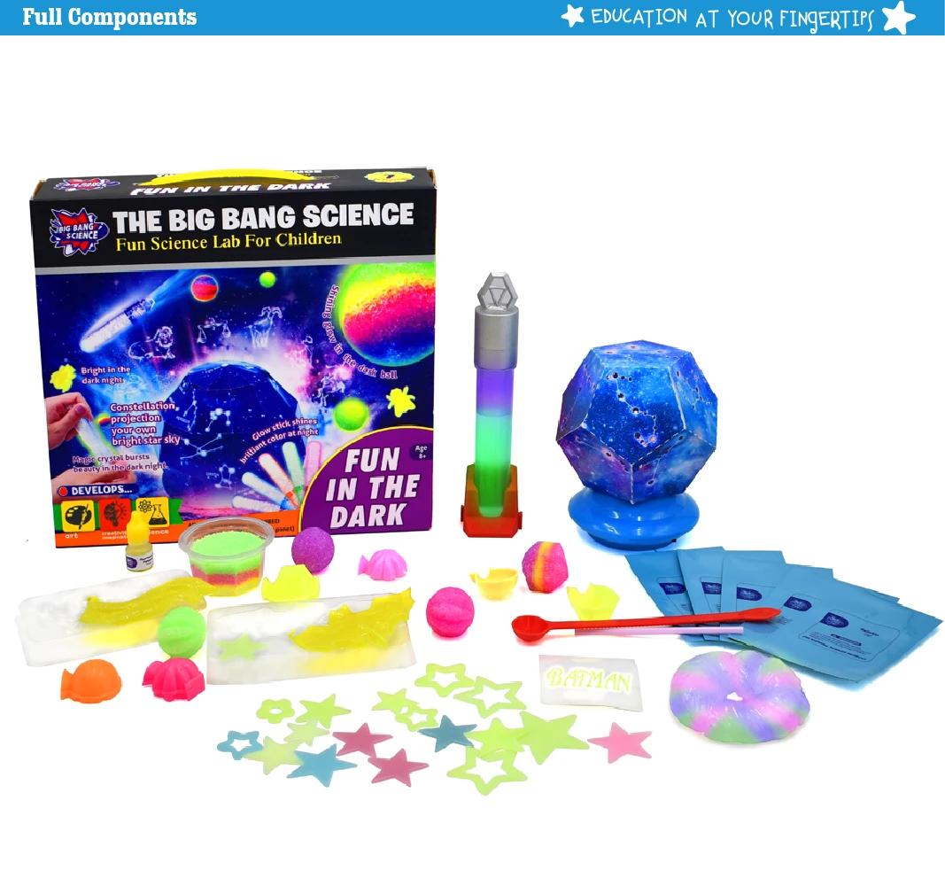 Glow In the Dark Science Kit Kids Educational Learning Set 