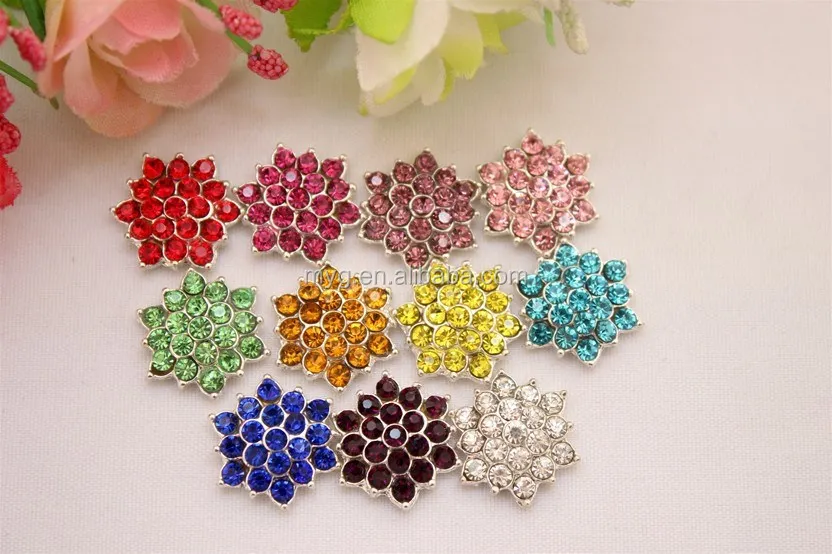 Wholesale Rhinestone Flat Back Embellishments Rhinestone Button For Diy ...