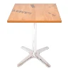 Multifunction 4 star dining table wooden top and stainless steel base coffee table in furniture table