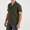 Short Sleeve Button Down Casual Military Style Shirt for Men