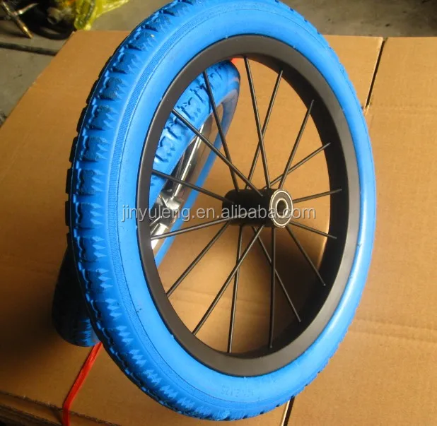 high quality puncture proof 12'' EAV solid foam wheel plastic rim Children's balanced bike child wheel balance car wheels
