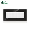 for home use black color acrylic panel type wall light electric modular switch
