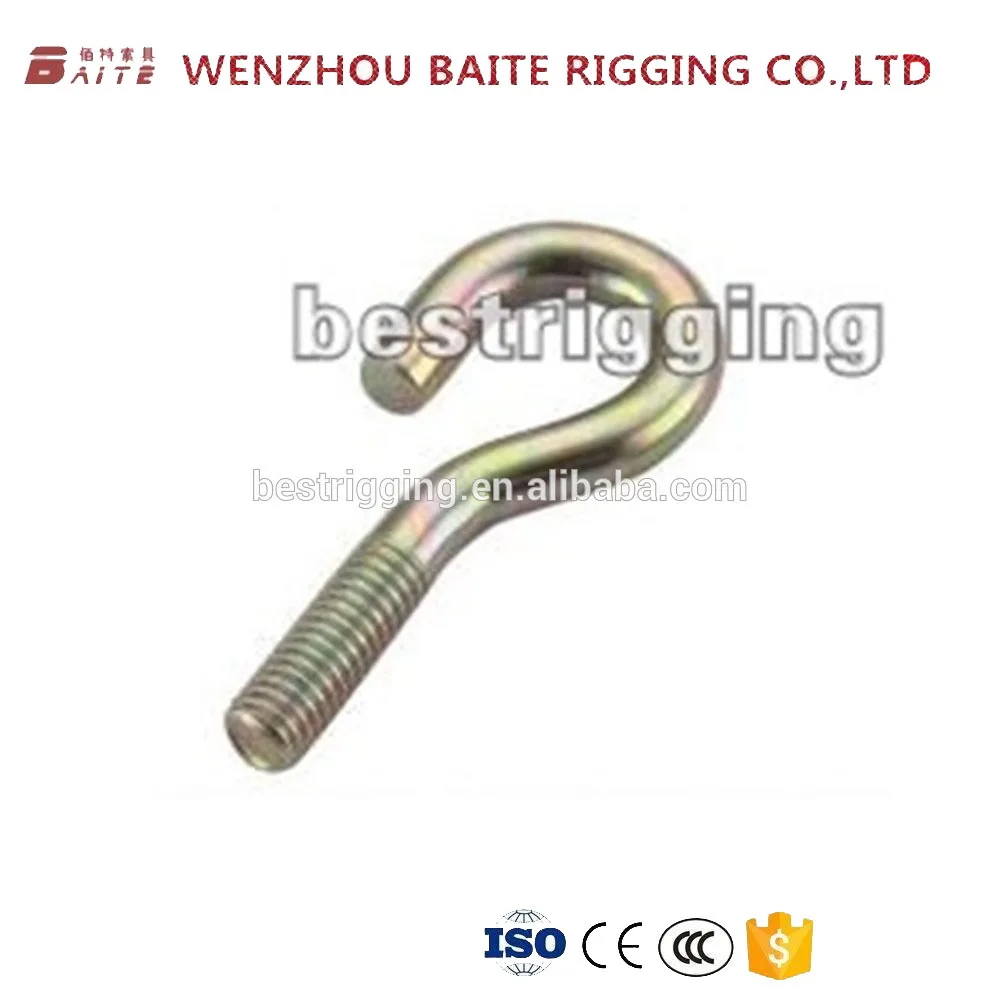 Steel Metric Threaded Hardware Eye Bolt Eyebolt Screw in Spiral Hanger C Cup Hook