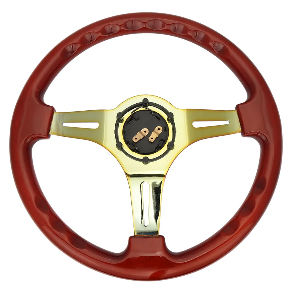 Top Quality Red Universal Power Steering Wheel 350mm Plastic+aluminum