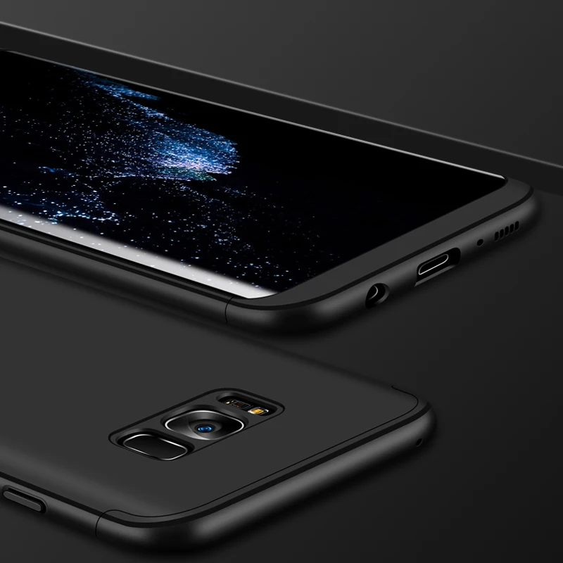 2018 hot sell 360 cover Removable 3in1 Hard PC Shield Back Cover Case for Samsung Galaxy S8 phone cases