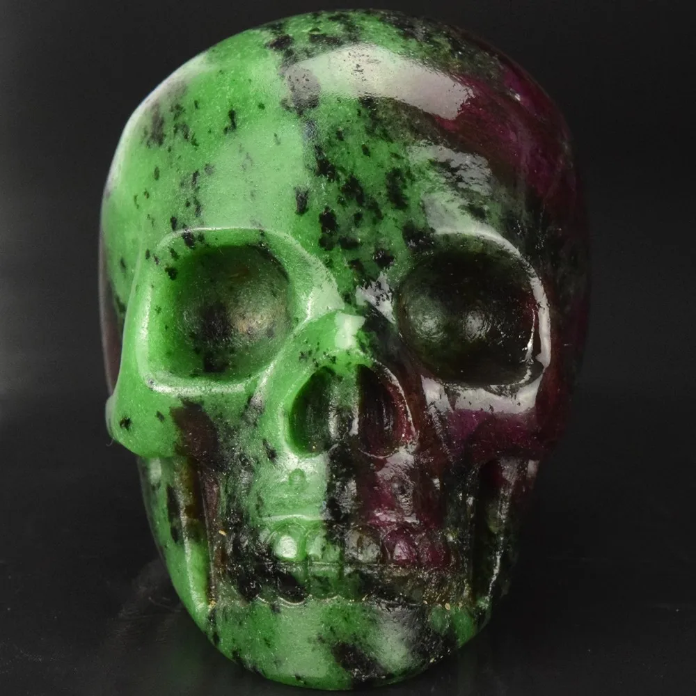New Arrive Ruby Zoisite Skull Hand Carved Crystal Stone Halloween Skulls For Decor New Arrive Ruby Zoisite Skull Hand Carved Crystal Stone Halloween Skulls For Decor