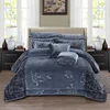 100% polyester luxury deep Embossed flannel sherpa comforter 8pcs set