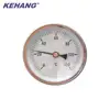 Industrial Water Bimetal Thermometer with Spring Brass Stem Temperature Control