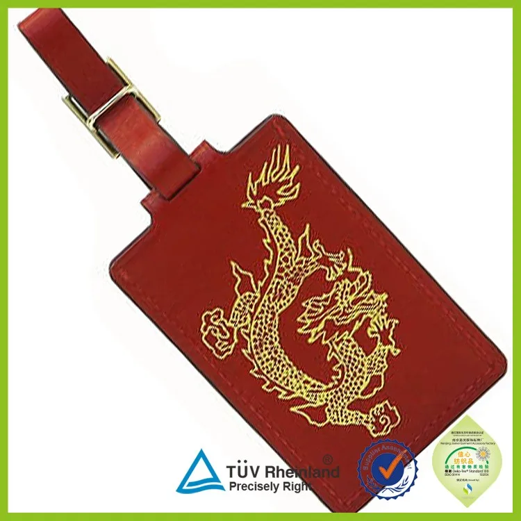 leather luggage tag