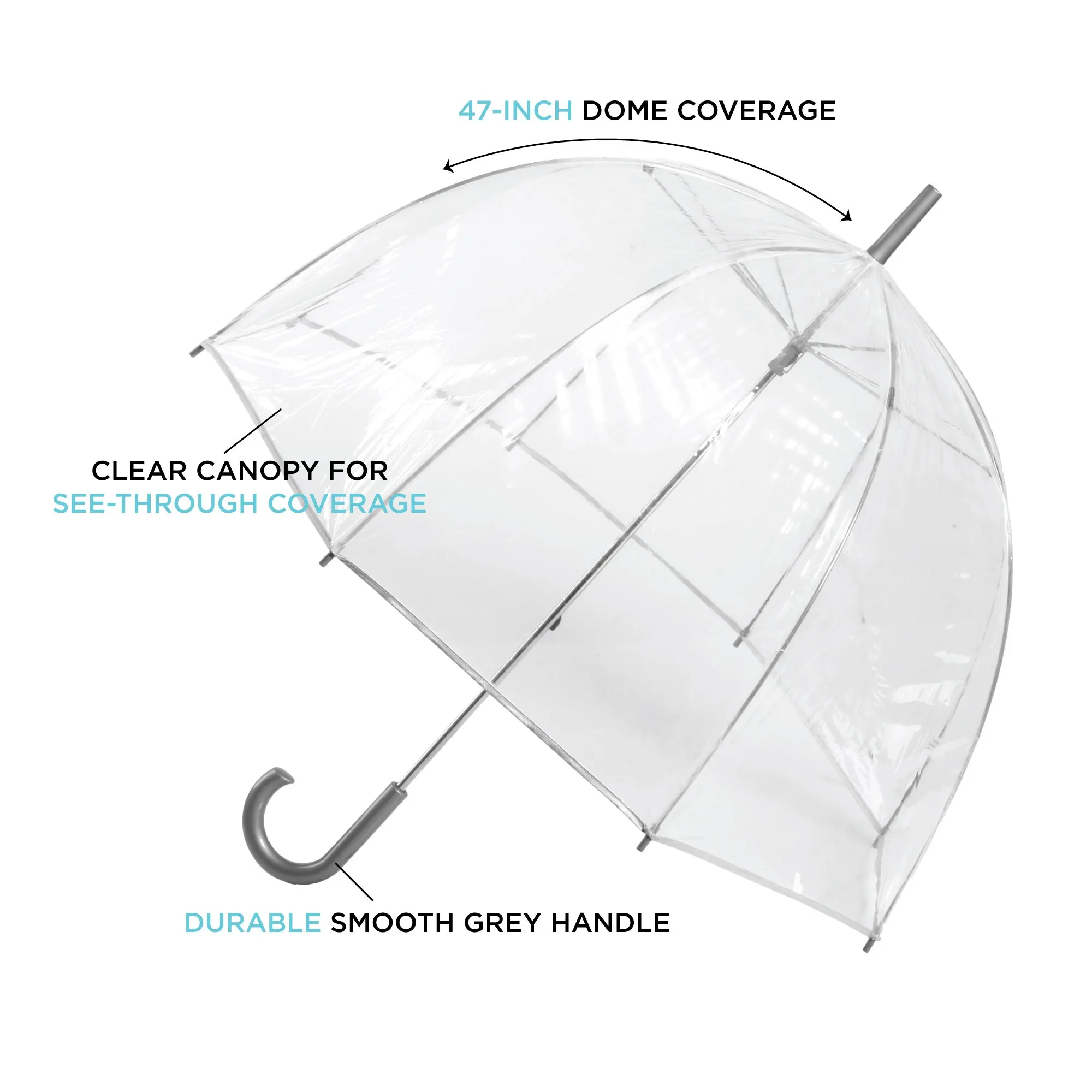 wholesale custom rain clear transparent umbrella with printing