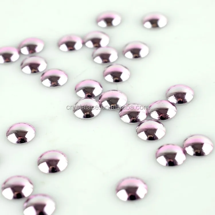 High quality colorful heat transfer pearls, half round studs hot-fix, flat back hot fix pearl
