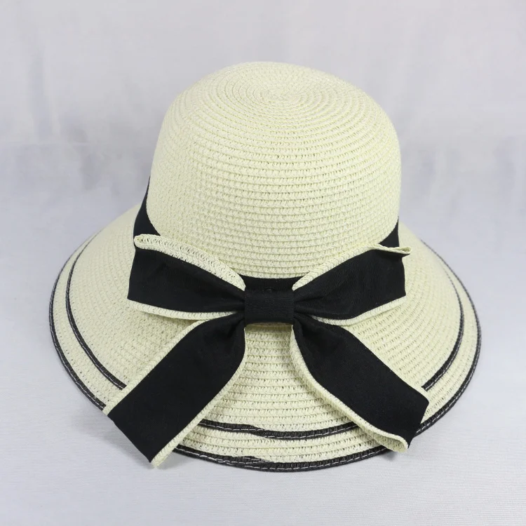 Hzm-16802003 Wholesale Fashion Lady Summer Paper Straw Hats With ...