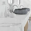 Light Grey Quartz Stone Solid Surface Calacatta Vanity Top