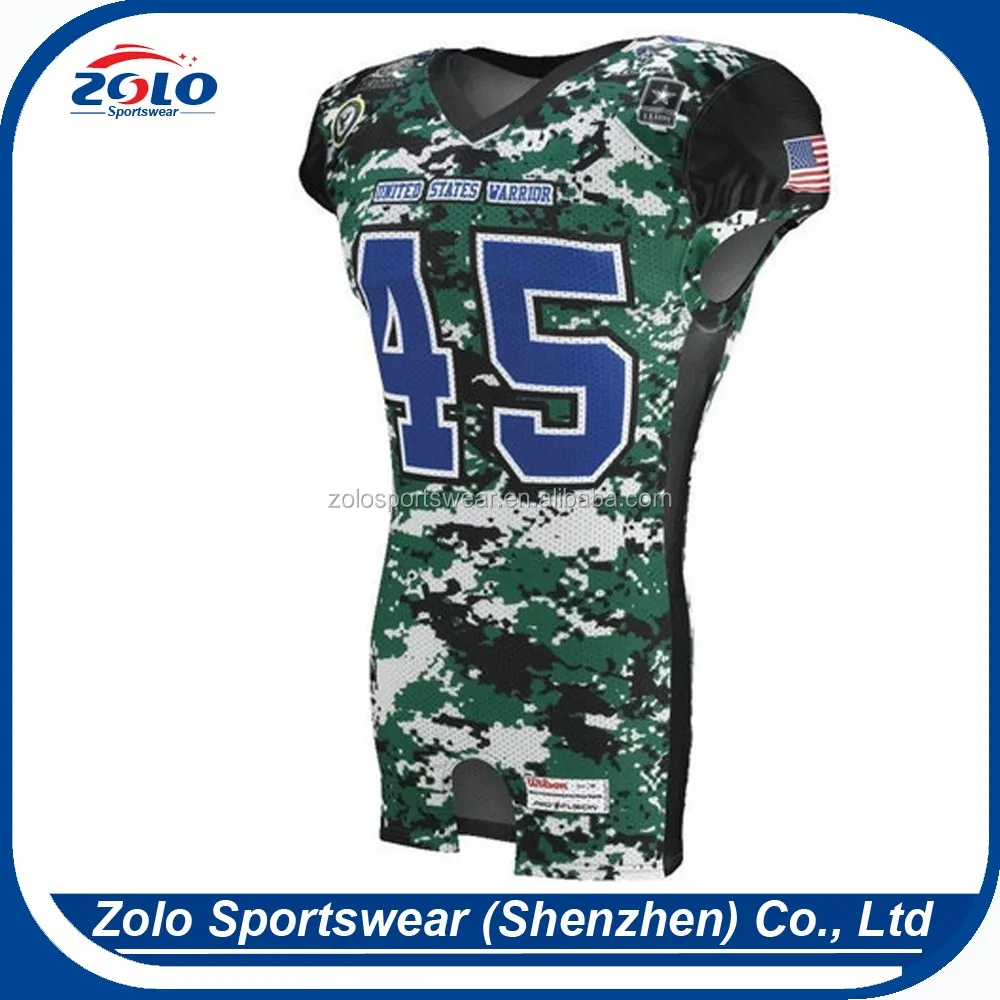 Best Quality Sublimated Custom Camo Football Jerseys Buy Camo