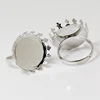 Beadsnice ID21715 metal setting base mountings brass sure-set size 7 round sold by PC ring bezel blanks