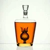 BLJOE07 Clear Crystal Pineapple Interior Decorated Glass Whiskey Liquor Bottle