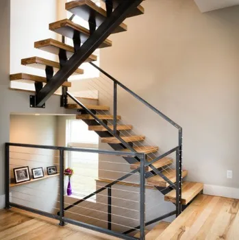 Indoor Diy Cable Railing Wood Stairs Design Buy Stairs Design Indoor Wood Stair Design Cable Railing Wood Stair Product On Alibaba Com