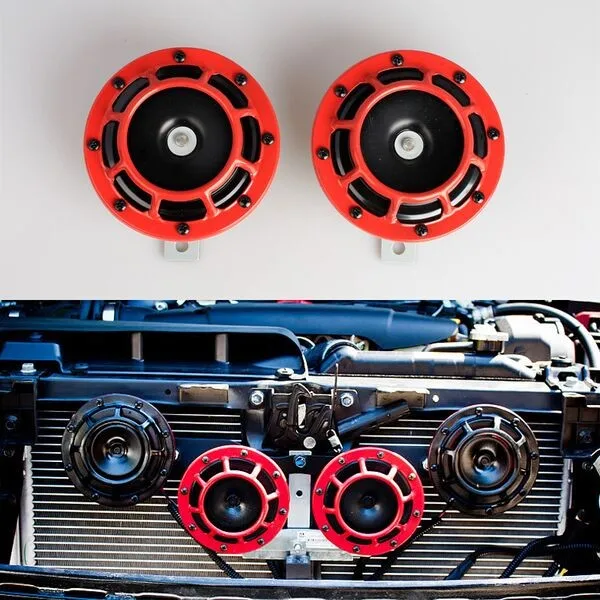 Colorful Universal Car Horn 12v Sound Crisp Elegance Disc Car Claxon