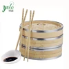 2 Tier Premium Bamboo Steamer with Stainless Steel Banding for dumpling dim sum Chinese course