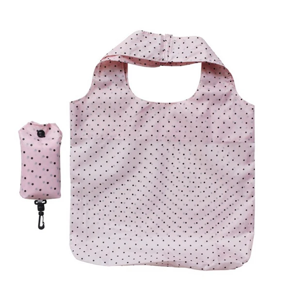 Recycled Foldable Portable Polyester Folding Keychain Shopping Bag