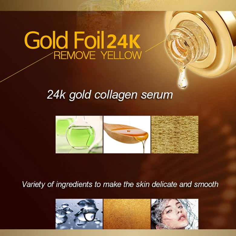 Hot selling skin care 24k Gold Essence Anti Aging Firming Face Serum