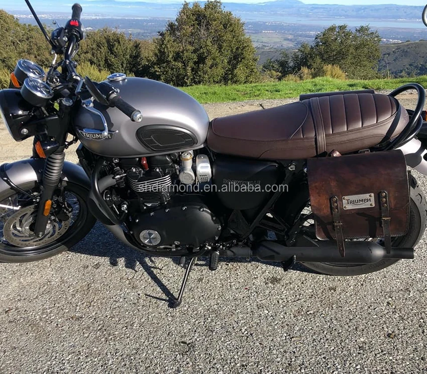 Cafe Racer Triumph Bonneville Transport Leather Side Bag/hand Made T120