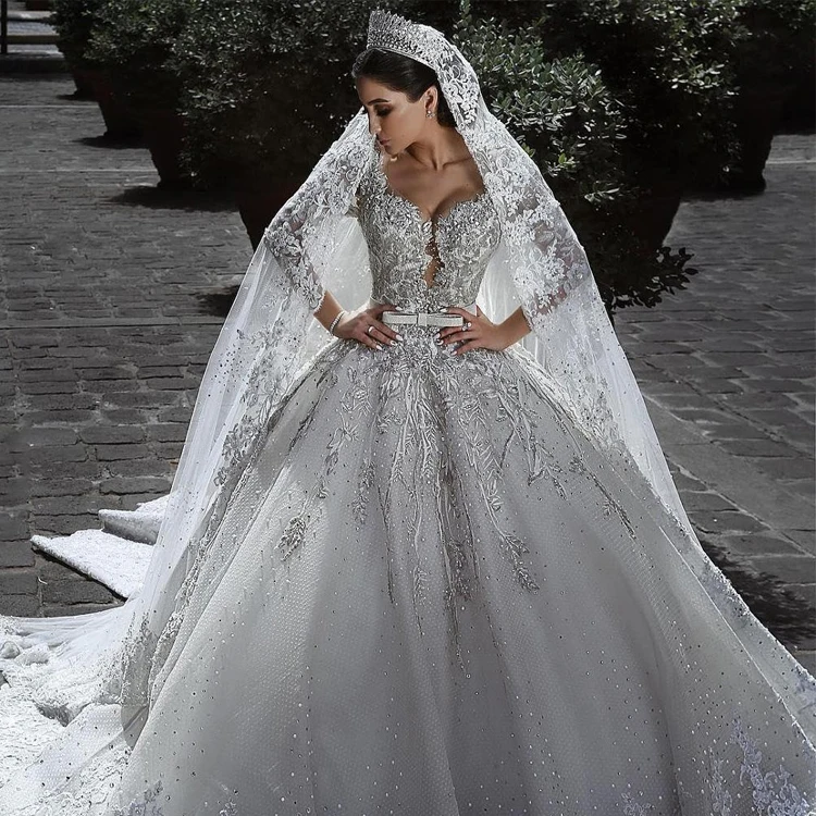 High Quality Heavy Beading Hand Made Embroidery Crystal Lace