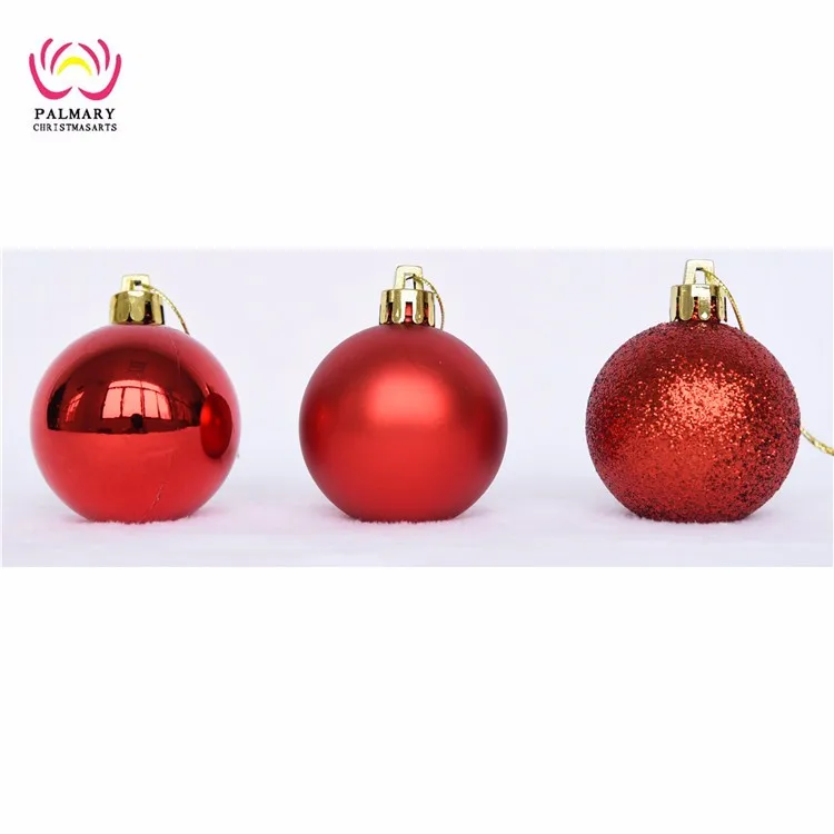 Matte Plastic Christmas Ball Decorating Christmas Glitter Balls