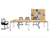 L shape Laminated Simple work room factory modular conference room table