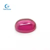 High quality 5# ruby red color oval shape corundum cabochon loose ruby gemstone