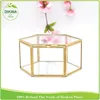 Octahedron glass terrarium wedding jewelry candy romance photo frame display case , decorative glass solder packaging box