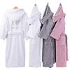 Yutong Solid Color Microfiber Shower Spa Hotel Bath Kimono Turkey Cotton Bath Robe Terry Bathrobe With Custom Embroidery Logo