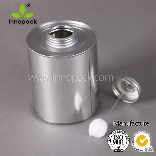 Different Sizes Of Round Tin Pvc Glue Cans With Brush Cheap Prices