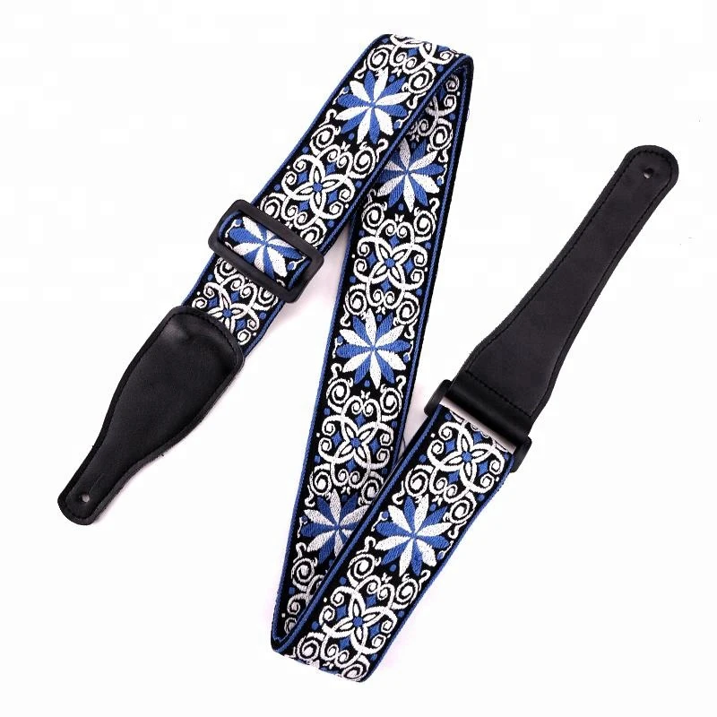 Hot Selling Wholesale Adjustable Jacquard Weave Guitar Strap Custom