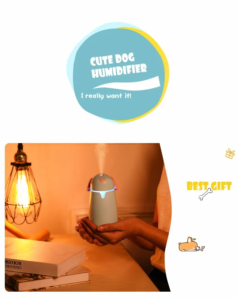 Innovations Cute Dog Shaped Mini Car Portable Air Humidifier - Buy Mini