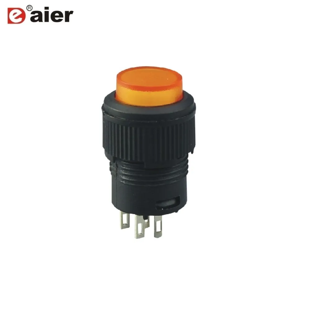 250vac 2pin Square Latching 16mm Hand Held Push Pull Button Switch