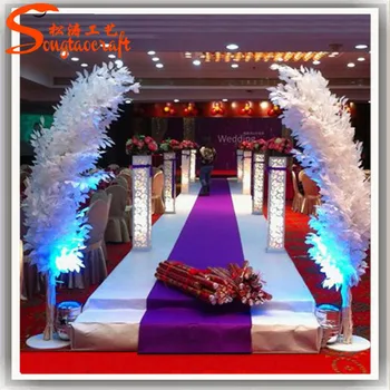 Plastic Artificial Fake White Birch Trees Ficus Wedding Trees