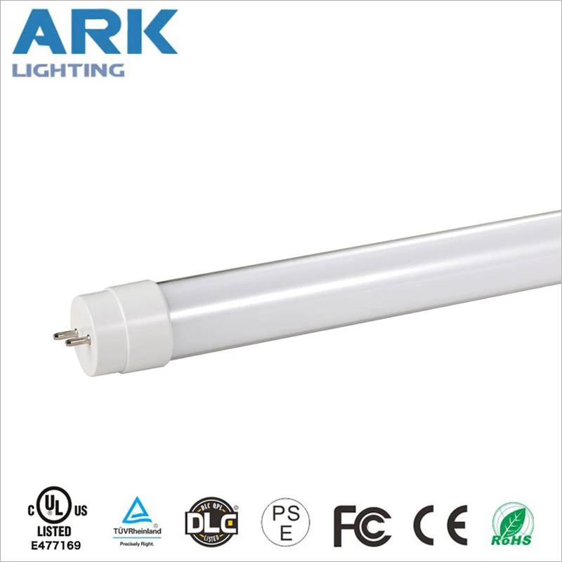 dlc listed type A+B 12W 150LM/W electronic ballast compatible or Ballast bypass 4FT Glass T8 LED tube