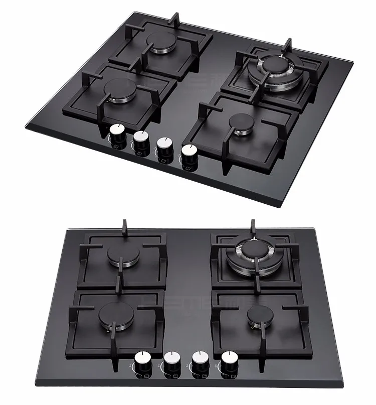 厨房用具 4 燃烧器燃气灶/炊具与钢化玻璃炊具